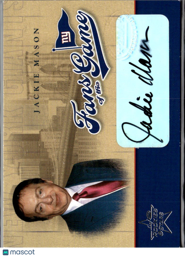 Jackie Mason 2004 Donruss Playoff Rookies & Stars Fans of the Game Auto New York Giants