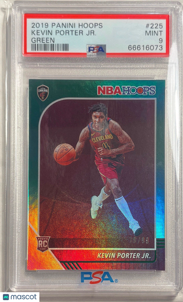 2019 Panini Hoops Kevin Porter JR. #225 Green PSA 9