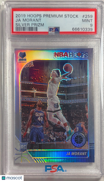 2019 Panini Hoops Premium Stock Ja Morant #259 Silver Prizm PSA 9