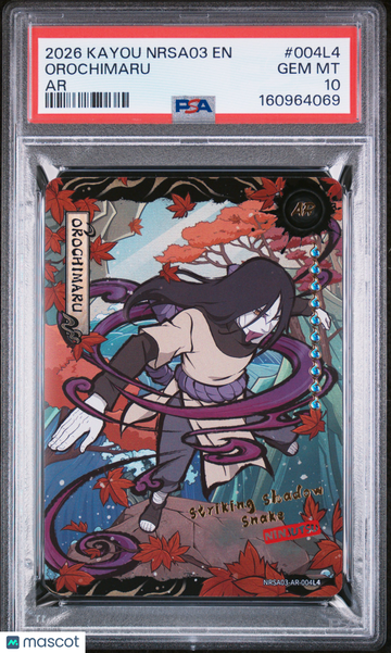Graded 2026 Naruto 3 Ar Orochimaru #004L4 PSA 10 English Trading Card