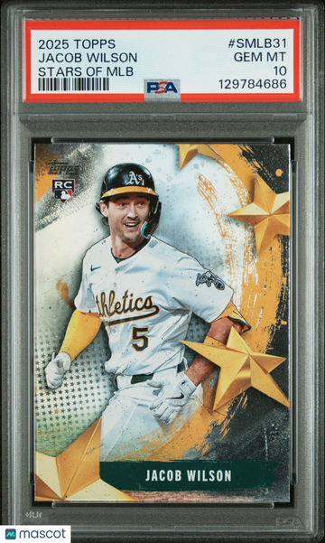2025 Topps Stars Of MLB Jacob Wilson #SMLB31 Series 2 Rookie PSA 10