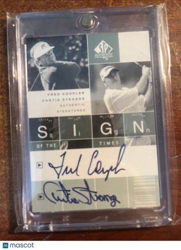 2002 SP Authentic Fred Couples Chris DiMarco Payne Stewart Curtis Strange Tiger Woods Lee Janzen Ernie Els #CS-250 [Base