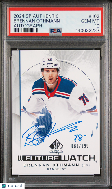 2024-25 Upper Deck SP Authentic Brennan Othmann #102 Future Watch Auto /999 Rookie PSA 10