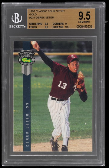 1992 Classic Four Sport Derek Jeter Gold BGS 9.5