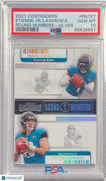 2021 Panini Contenders Round Numbers Lawrence Etienne JR. #RNTET Silver PSA 10
