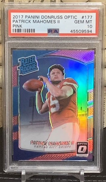 2017 PATRICK MAHOMES DONRUSS OPTIC PINK PSA 10