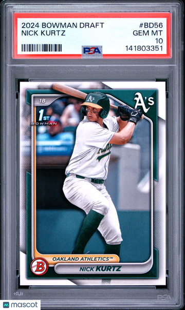 2024 Bowman Draft Nick Kurtz #BD56 PSA 10