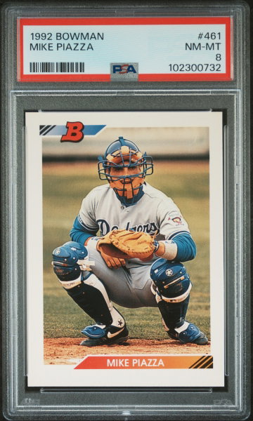 1992 Bowman Mike Piazza #461 PSA 8