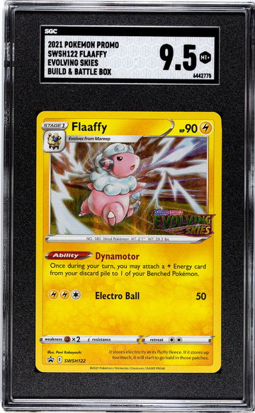 2021 Pokemon Promo #SWSH122 Flaaffy Evolving Skies Build & Battle Box SGC 9.5