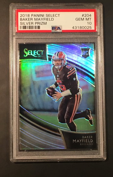 2018 Baker Mayfield Select Field Level Silver PSA 10 (Pop 71)