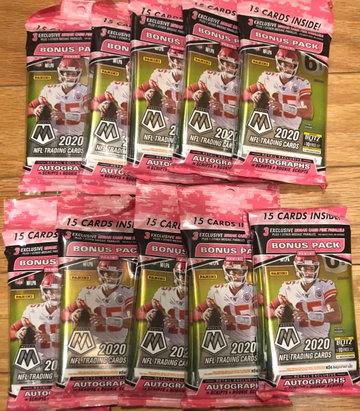 2020 mosaic football cello lot 10