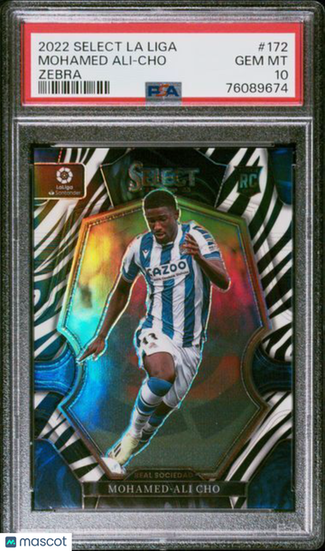 2022-23 Panini Select La Liga Mohamed-Ali Cho #172 Zebra PSA 10