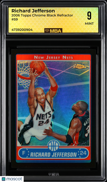 2006 Topps Chrome Richard Jefferson #59 Black Refractor MBA 9