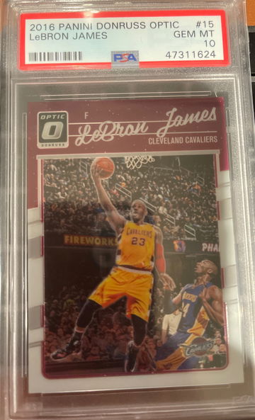 2016 Lebron James Optic PSA 10 with Kobe