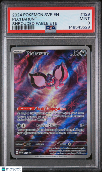 Scarlet & Violet Promo Cards Pecharunt Black Star Promo Shrouded Fable Etb PSA 9 #129