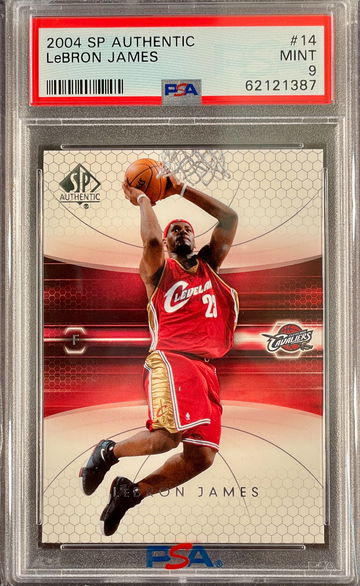 2004 SP Authentic 2nd Yr LeBron James PSA 9 Fresh Slab