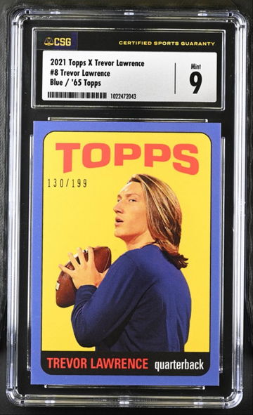 2021 Topps X Trevor Lawrence Rookie Blue /199 Jaguars #4 1958