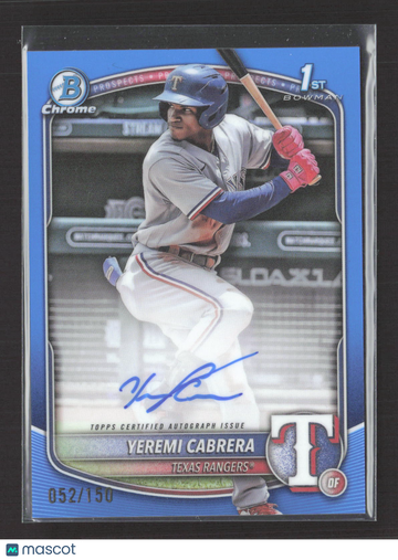 2024 Bowman Chrome Yeremi Cabrera #CPA-YC Blue Refractor /150