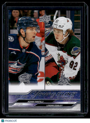 2023-24 Upper Deck Young Guns Checklist (Adam Fantilli / Logan Cooley) YG, CL #730