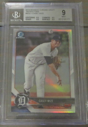 Casey Mize 2018 Bowman Chrome Draft Refractors #BDC1 Photo Variation SP