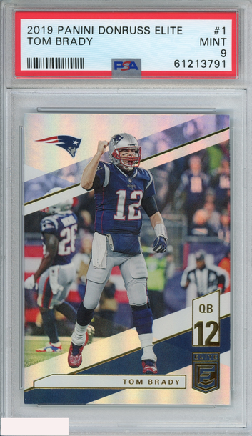 2019 PANINI DONRUSS ELITE TOM BRADY #1 NEW ENGLAND PATRIOTS PSA 9 MINT