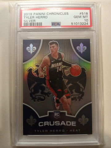 2019-20 Tyler Herro Chronicles Crusade Silver RC PSA 10