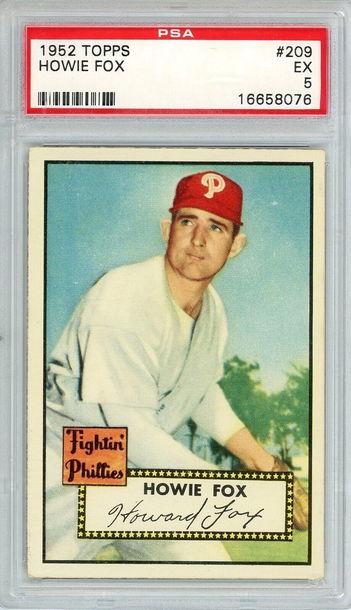 1952 Topps Howie Fox #209 PSA 5 P1265