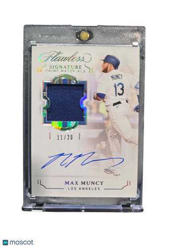 2022 Panini Flawless Signature Prime Materials Max Muncy #SPM-MM /20 Patch