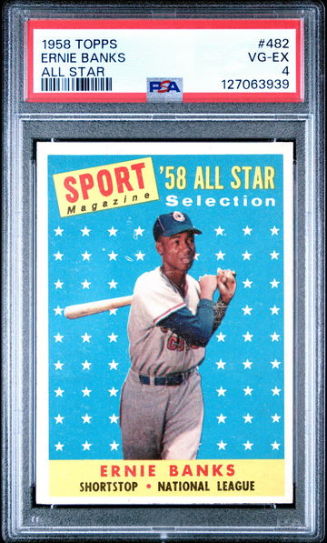 1958 Topps All Star Ernie Banks #482 PSA 4
