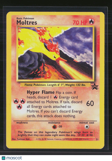2000 Wizards Moltres Black Star Promo #21