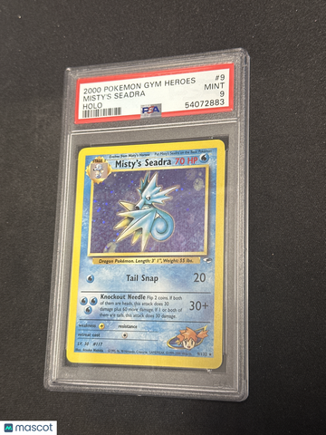 2000 Pokemon Gym Heroes Misty's Seadra Holo PSA 9 #9