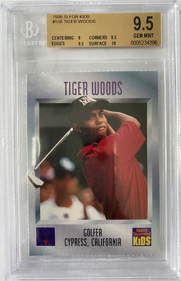 1996 SI FOR KIDS Tiger Woods rookie BGS 9.5