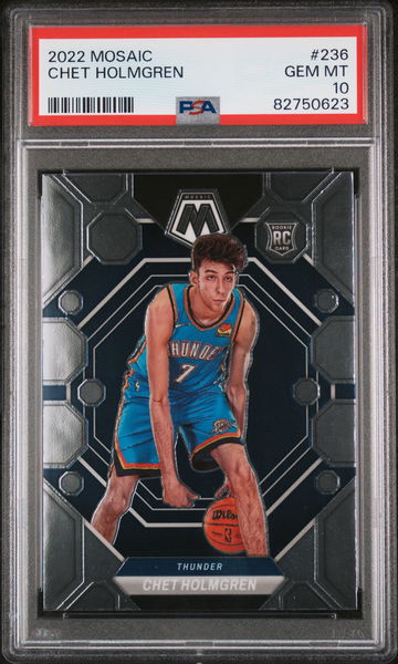 2022 Panini Mosaic Chet Holmgren #236 PSA 10