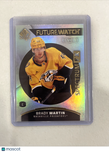2025-26 SP Authentic Brady Martin #S-45 Spectrum FX Short Print Parallel/Variety Rookie