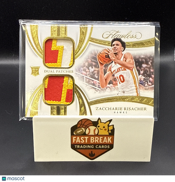 2024-25 Panini Flawless Zaccharie Risacher #P-ZRC Patch Rookie Panini Authentic