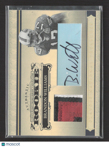 2006 Playoff National Treasures Brandon Williams #117 Signature Event-Worn Prime Jersey