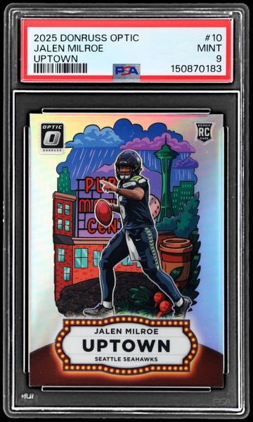 2025 Donruss Optic Jalen Milroe Uptown PSA 9