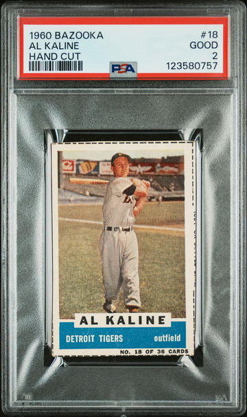 1960 Bazooka Hand Cut Al Kaline #18 PSA 2