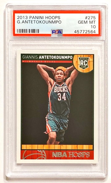 2013-14 Panini Hoops Giannis Antetokounmpo #275 Rookie PSA 10 Gem Mint