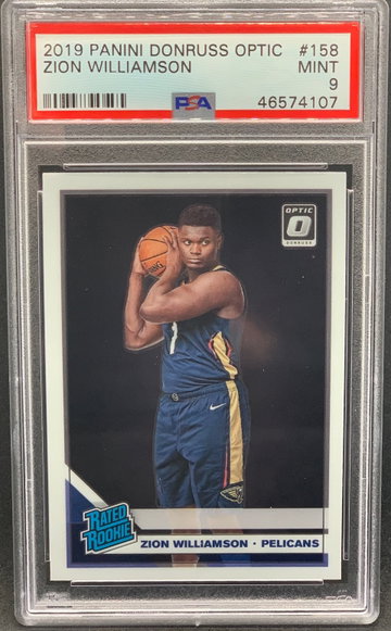 Zion Williamson 2019 Panini Donruss Optic PSA 9