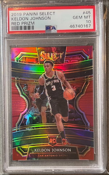 2019-20 Select Keldon Johnson /199 Red Prizm PSA 10 