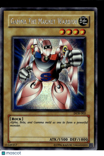 Gamma The Magnet Warrior 2003 Duelists of the Roses Prismatic Secret Rare Promo