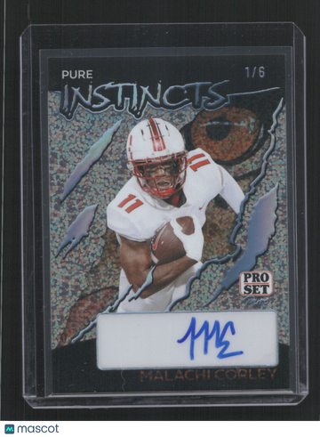 2024 PRO SET PURE MALACHI CORLEY #PI-MC1 1/6 AUTO PURE INSTINCTS SN