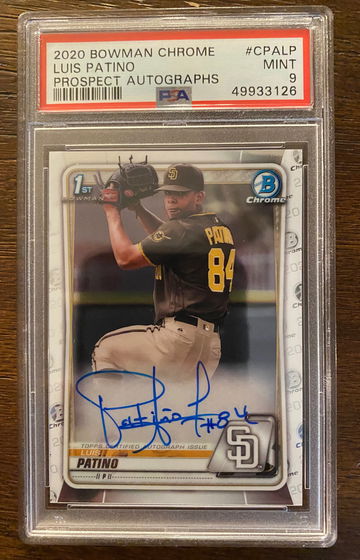 2020 Bowman Chrome Luis Patino Prospects Auto Autograph #CPA-LP PSA 9 Mint