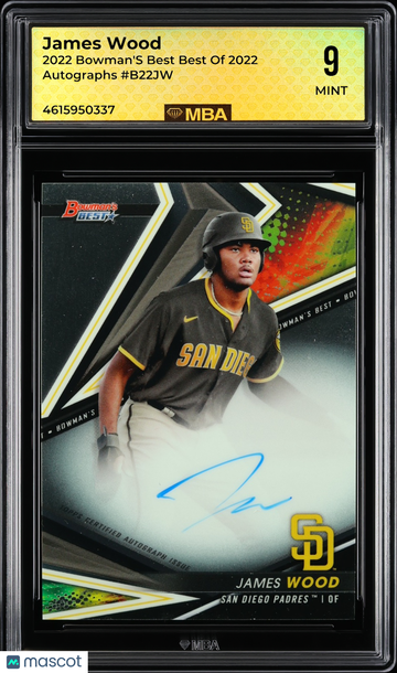 2022 Bowman's Best Best of 2022 Autographs James Wood #B22JW MBA 9