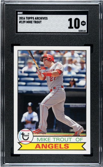 2016 Topps Archives #129 Mike Trout SGC 10