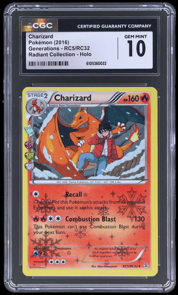 2016 Pokemon Generations Charizard Radiant Collection Holo CGC 10