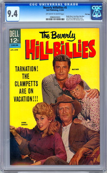 BEVERLY HILLBILLIES #5 CGC 9.4 CULT 1960S TV SHOW FOTO CVR *DELL FILE COPY* 1964