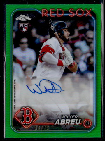 2024 Topps Chrome Green Refractor Wilyer Abreu #AC-WA RC Auto /99