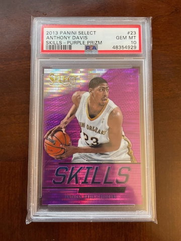 2013 Panini Prizm Select Purple Skills Anthony Davis PSA 10
